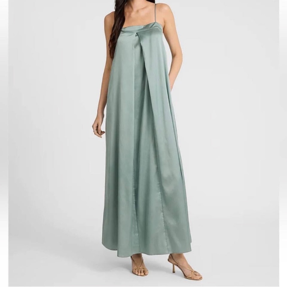 Express Blue Satin Dress